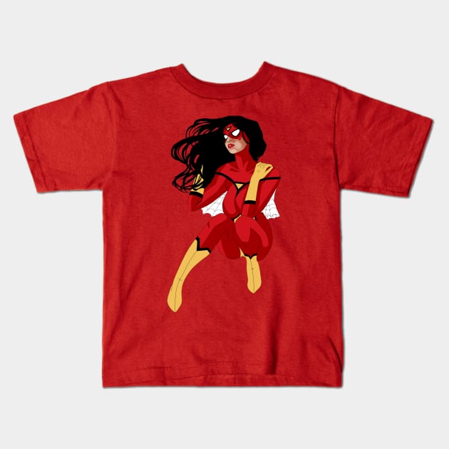 The Good Spider Jessica Kids T-Shirt by nillusart